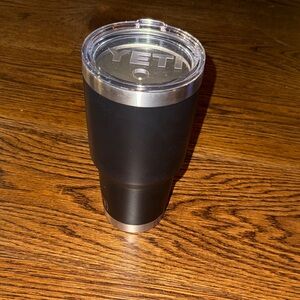 YETI Matte Black Tumbler with Stainless Steel Lid
